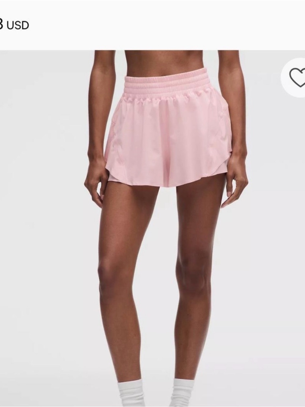 Lululemon shake it out shorts Light Pink Women's Athletic Shorts